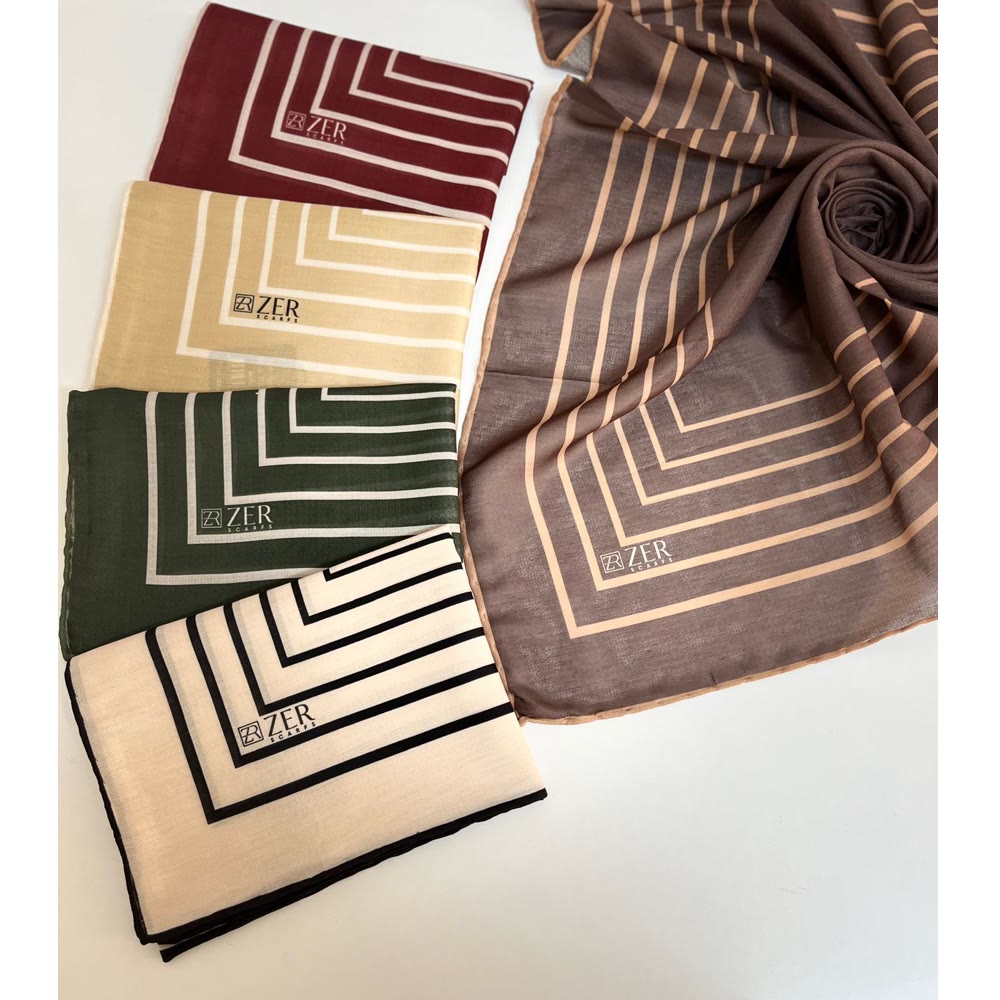ÇİZGİ DESEN EŞARP SOFT SARI