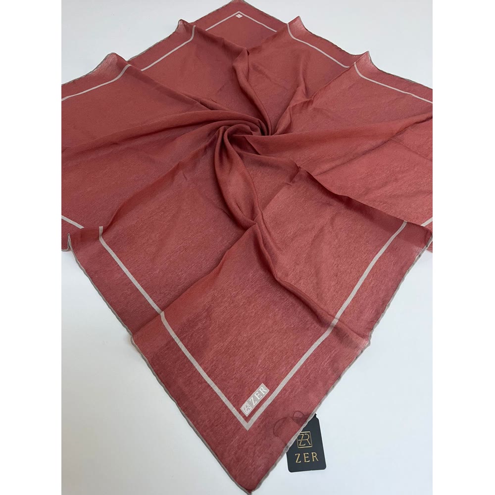 DUT İPEĞİ EŞARP PASTEL KIRMIZI 