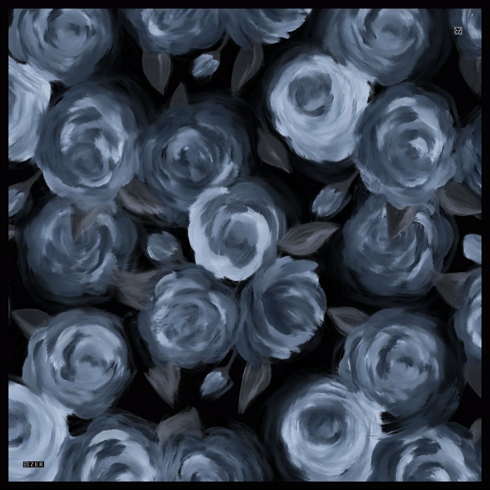 FELORA EŞARP SİYAH-INDIGO 