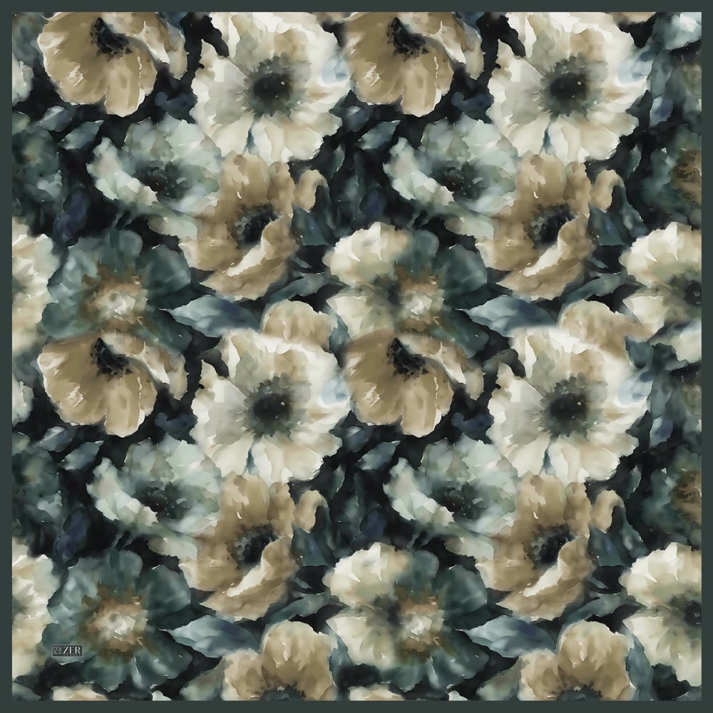 FLOREA EŞARP PASTEL YEŞİL