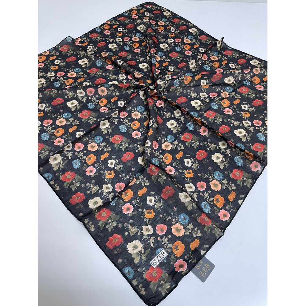 FLORINA DESEN EŞARP SİYAH