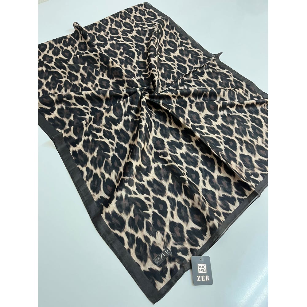 LEOPAR DESEN ŞAL SICAK KAHVE 