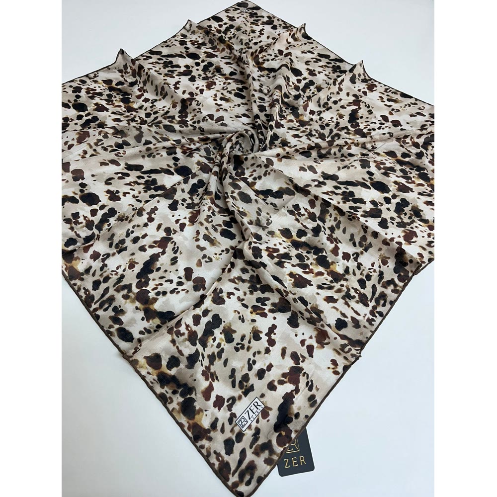 NATÜR EŞARP CARAMEL LEOPAR
