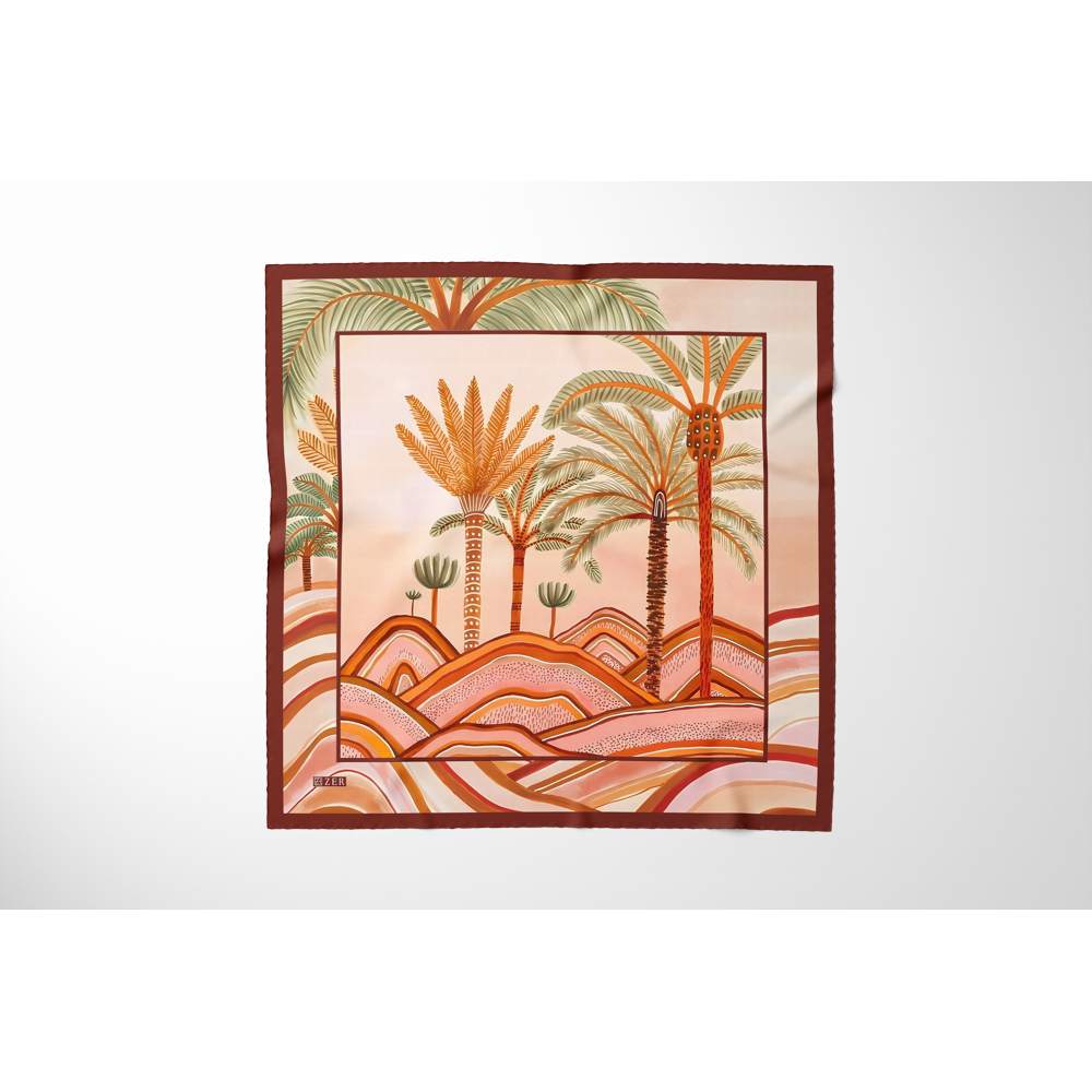 PALMİYE DESEN FULAR