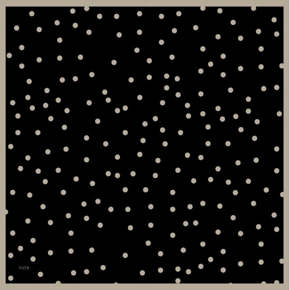 POLKA DOTS DESENLİ EŞARP SİYAH