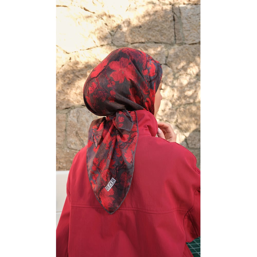 PURE ORGANIC EŞARP BORDO