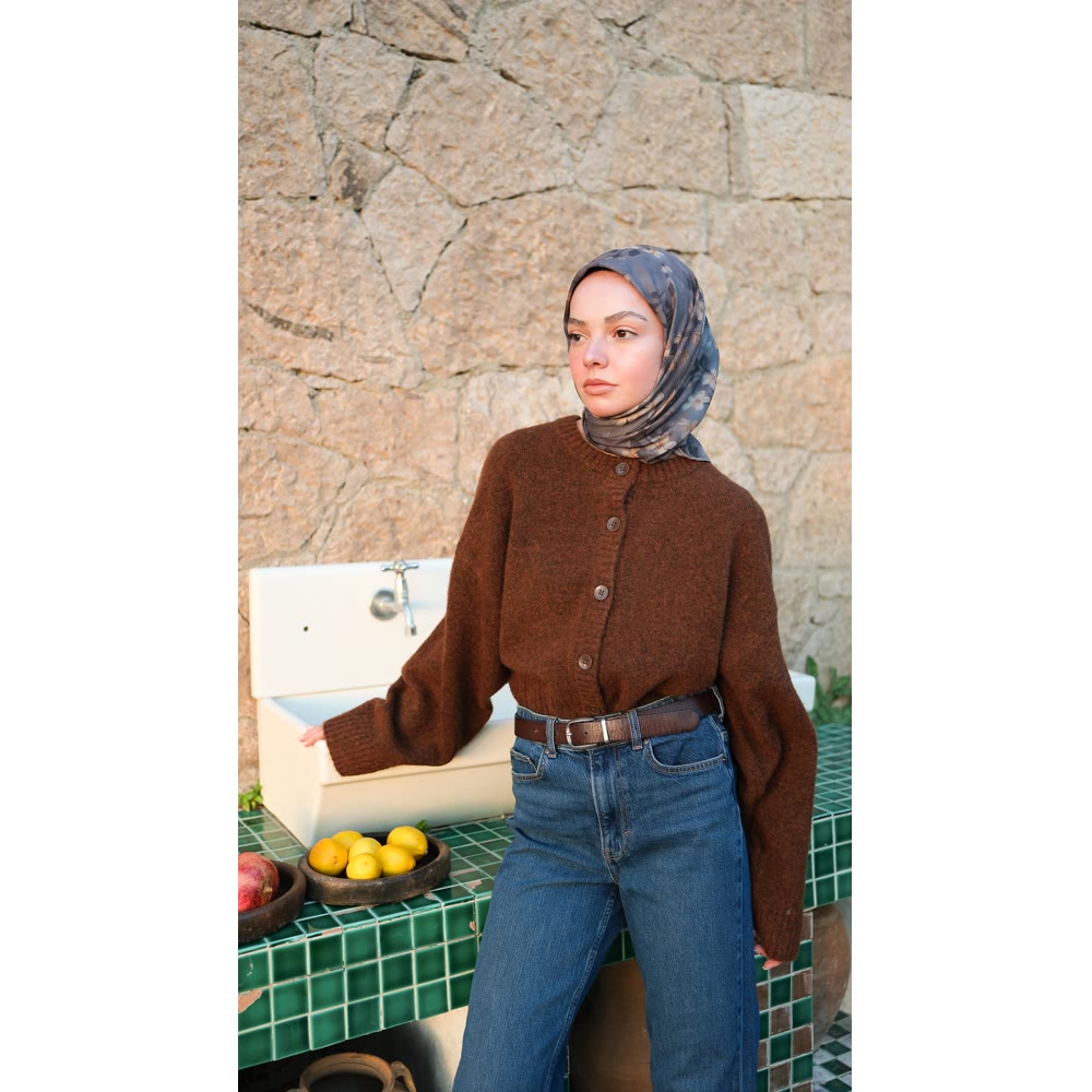 PURE ORGANIC EŞARP GRİ