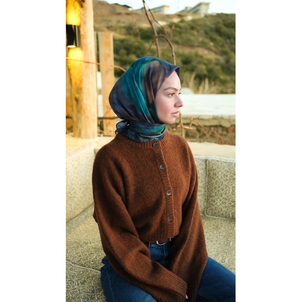 PURE ORGANIC EŞARP PETROL