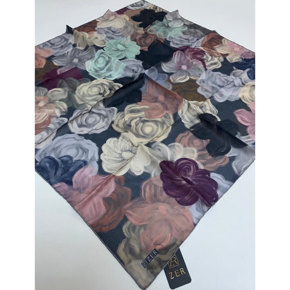 WATER BLOOM EŞARP SOFT RENKLİ ÇİÇEK