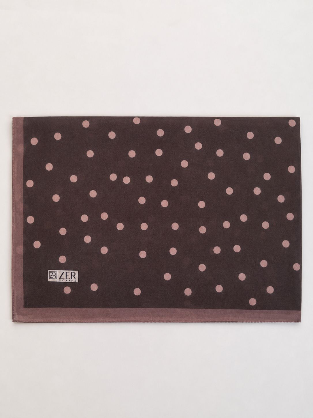 POLKA DOTS DESENLİ ŞAL KAHVE-PUDRA