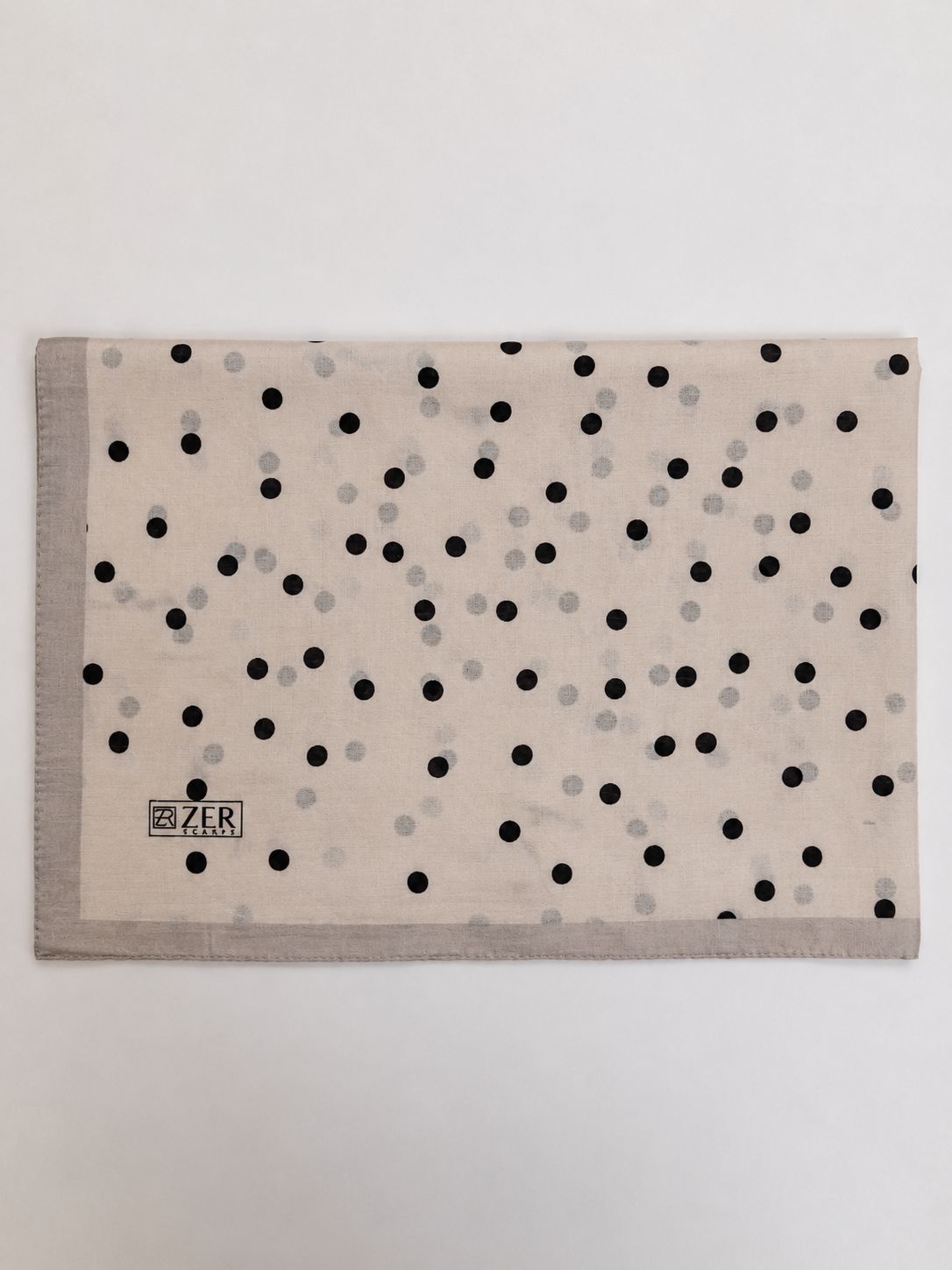 POLKA DOTS DESENLİ ŞAL BEJ
