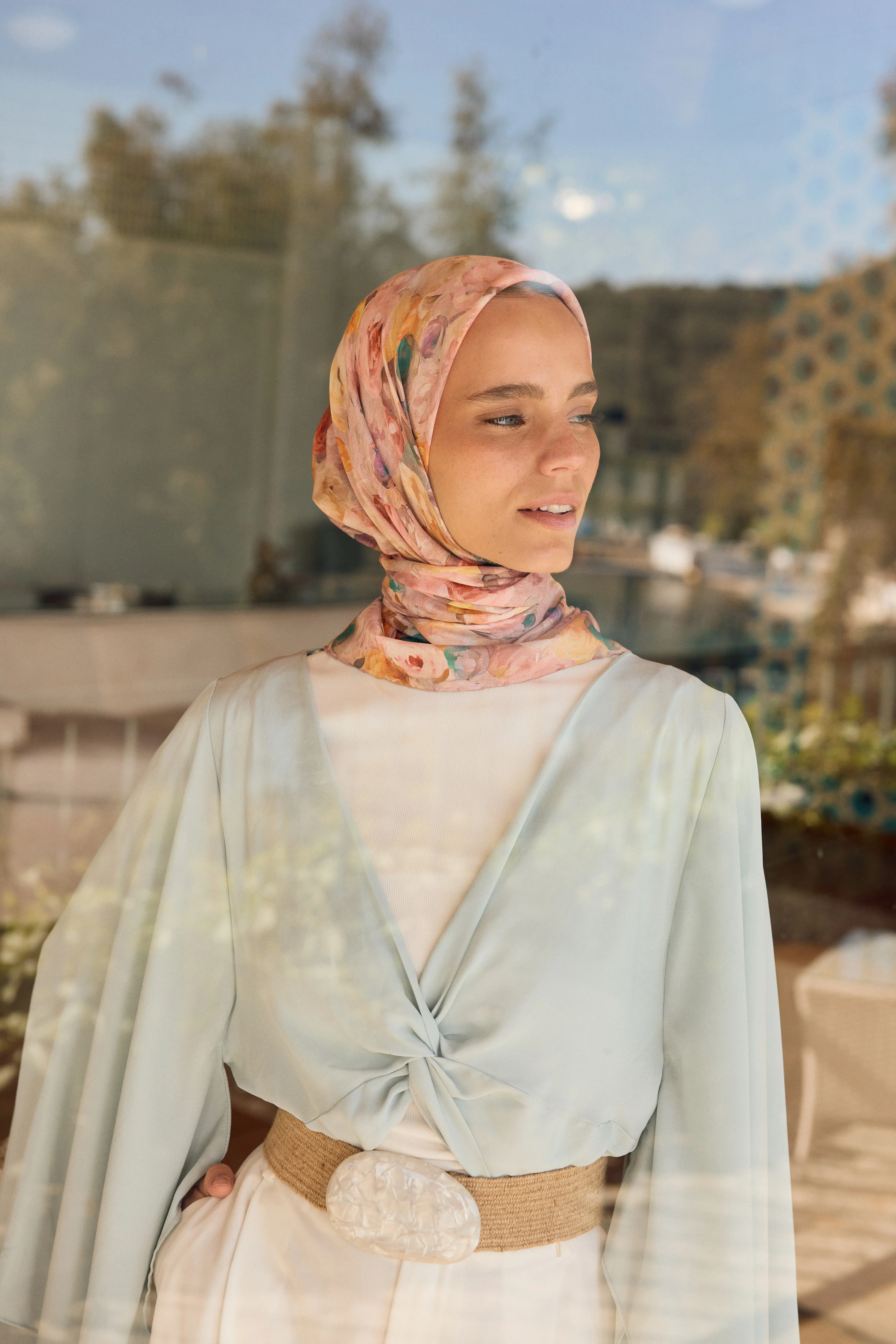 ROSALIE DESEN EŞARP PUDRA