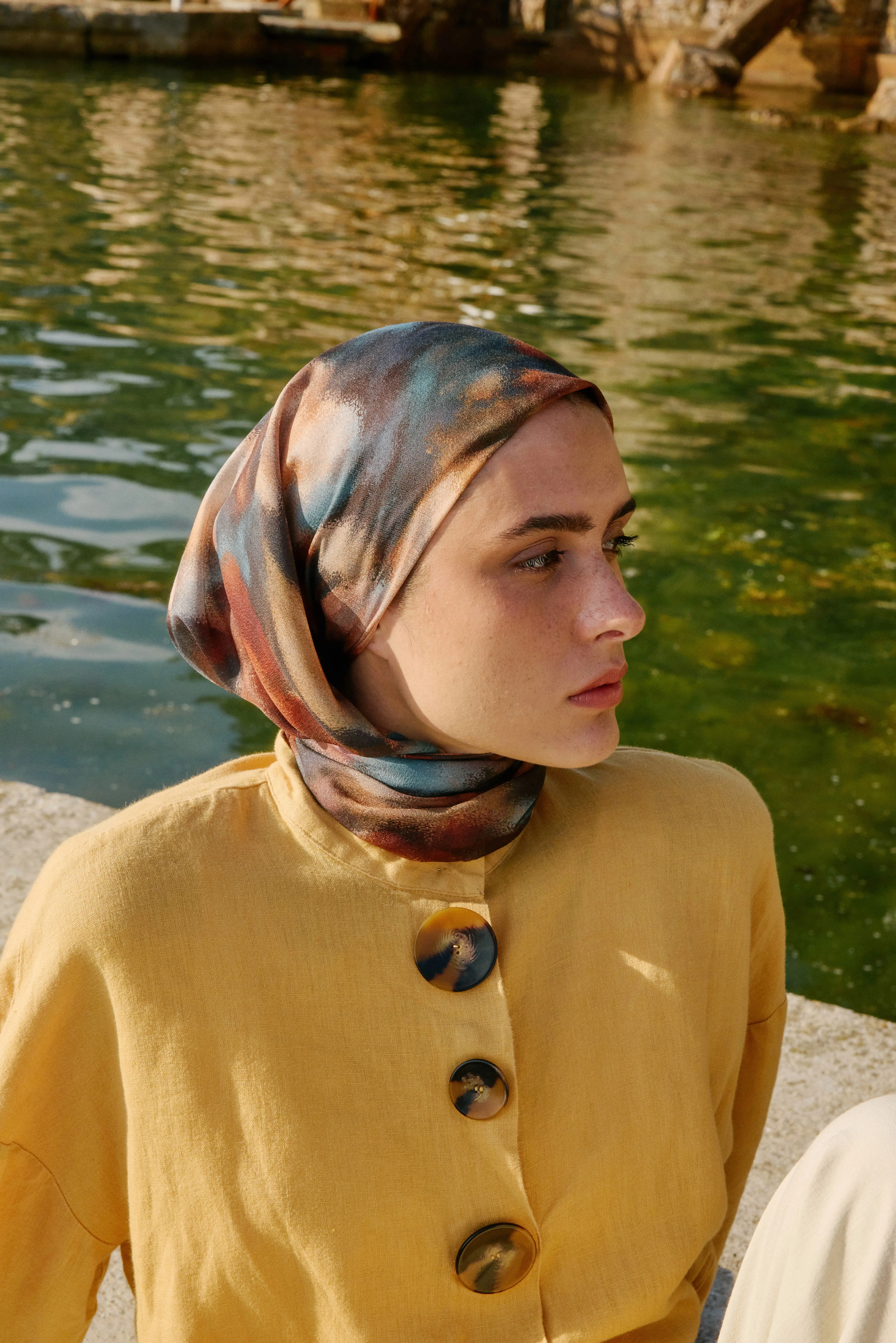 BLOOM DESEN EŞARP TOPRAK