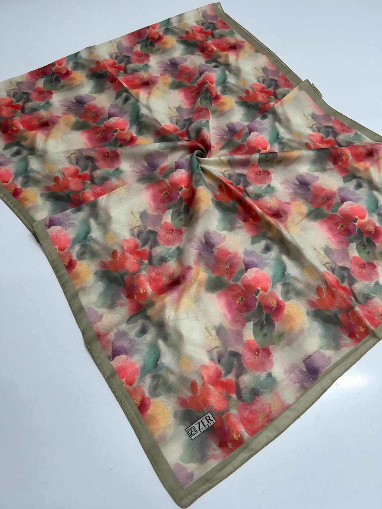 FLORA DREAM DESEN ŞAL ÇAĞLA YEŞİLİ