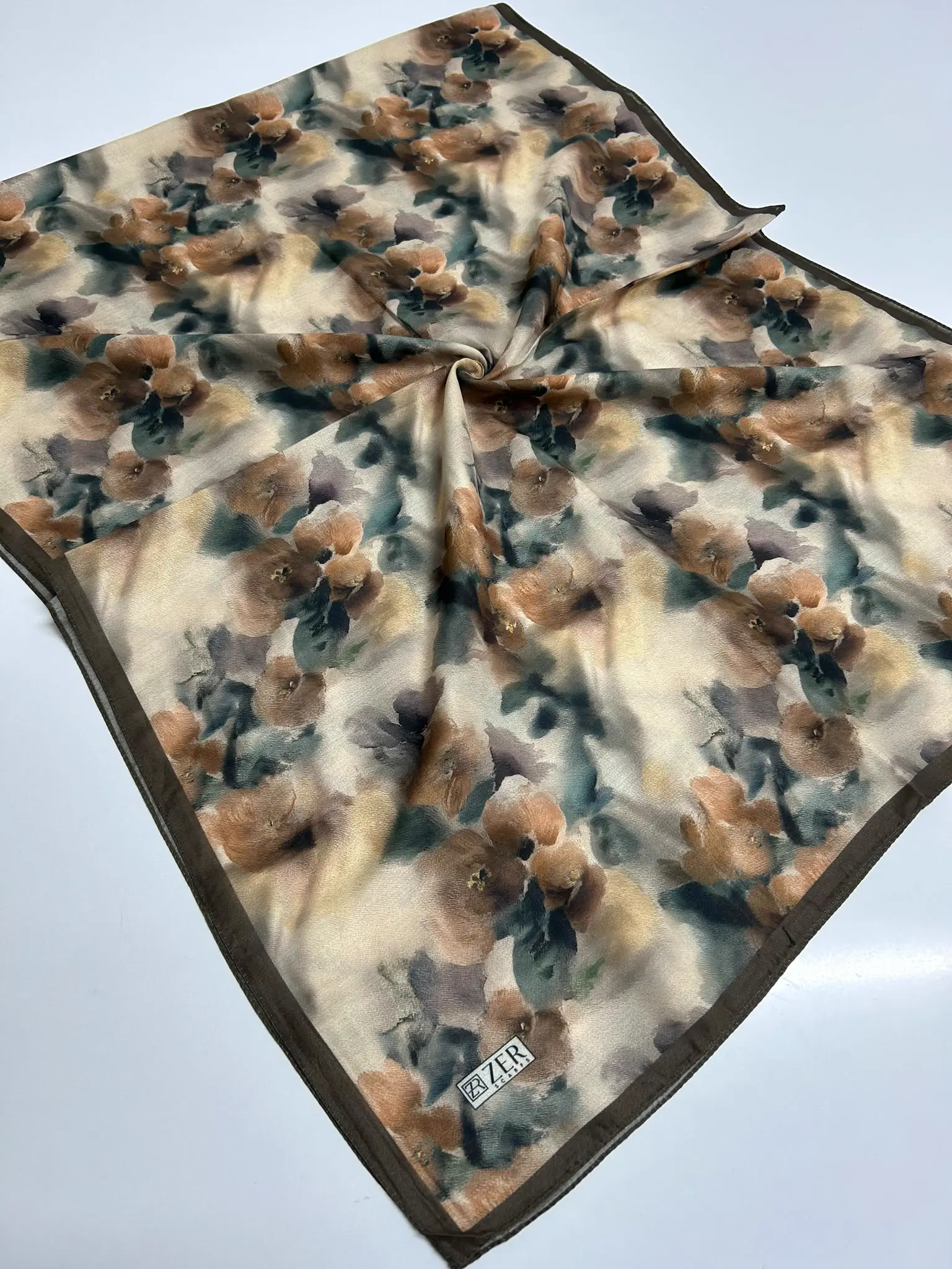 FLORA DREAM DESEN ŞAL ACI KAHVE