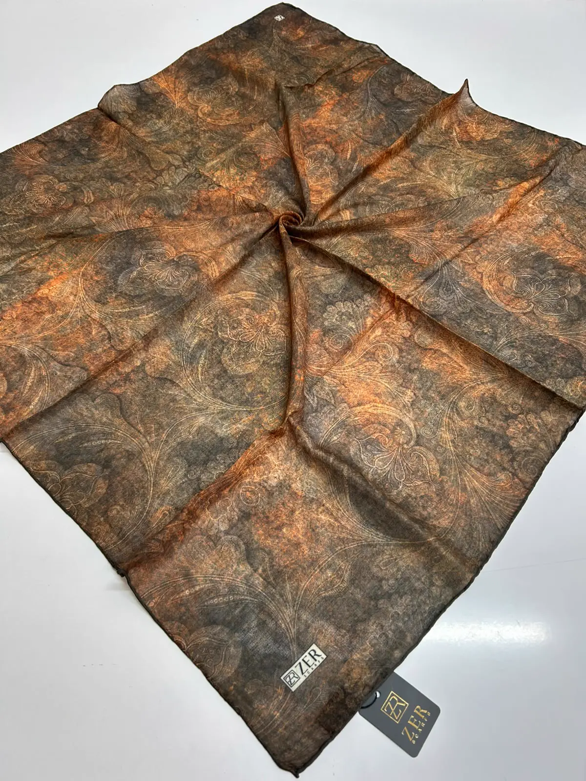PAISLEY DESEN EŞARP SICAK BRONZ