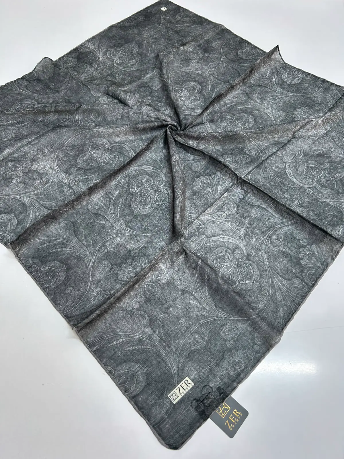 PAISLEY DESEN EŞARP GRİ