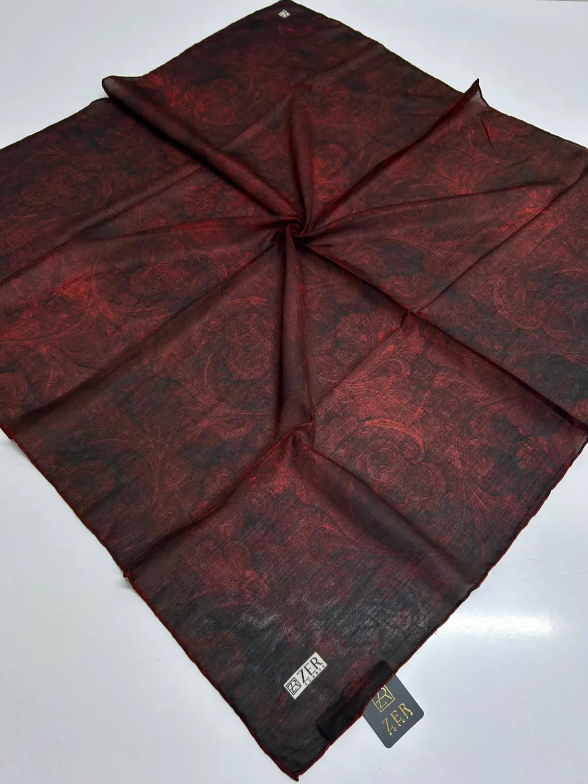 PAISLEY DESEN EŞARP BORDO