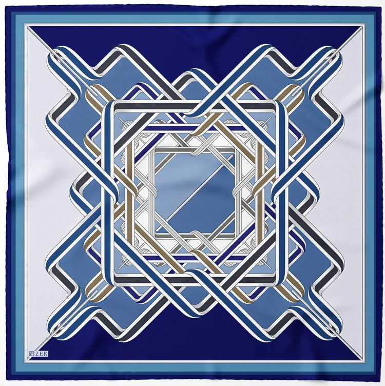 GEOMETRİK DESEN FULAR