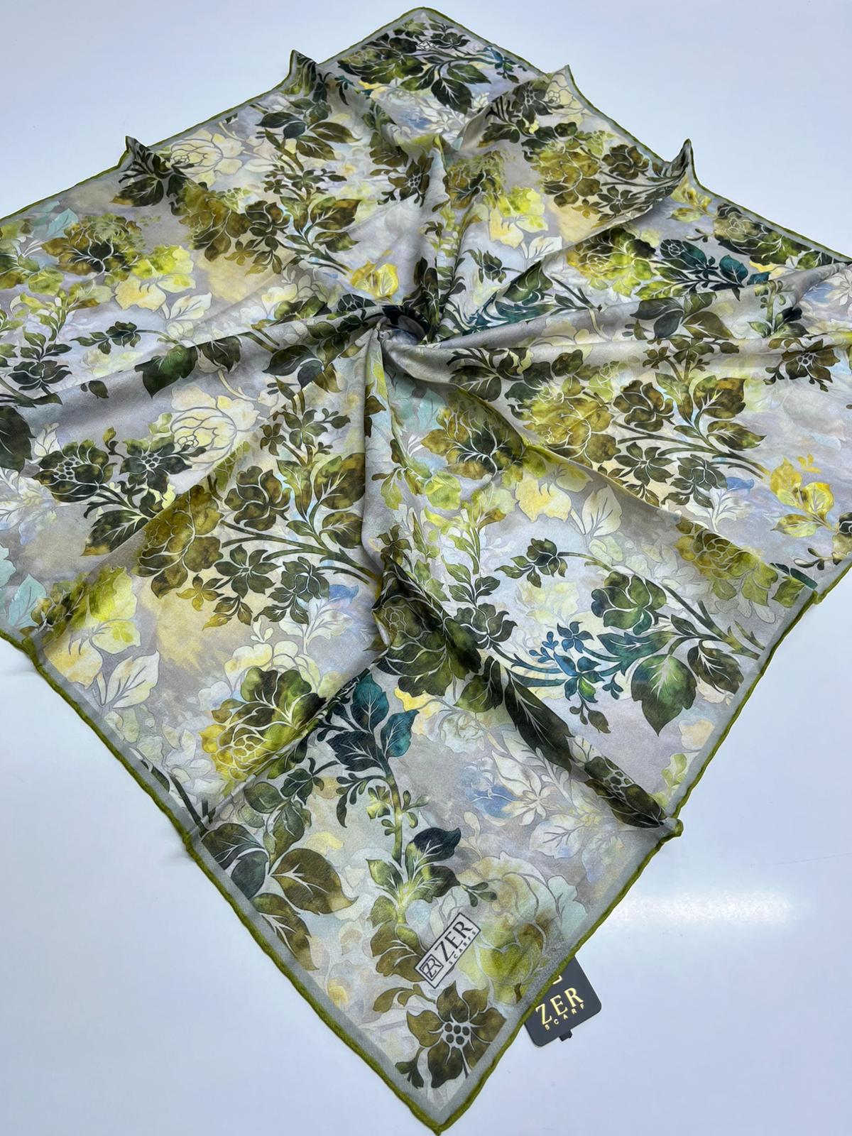 BLOOMY DESEN EŞARP YEŞİL