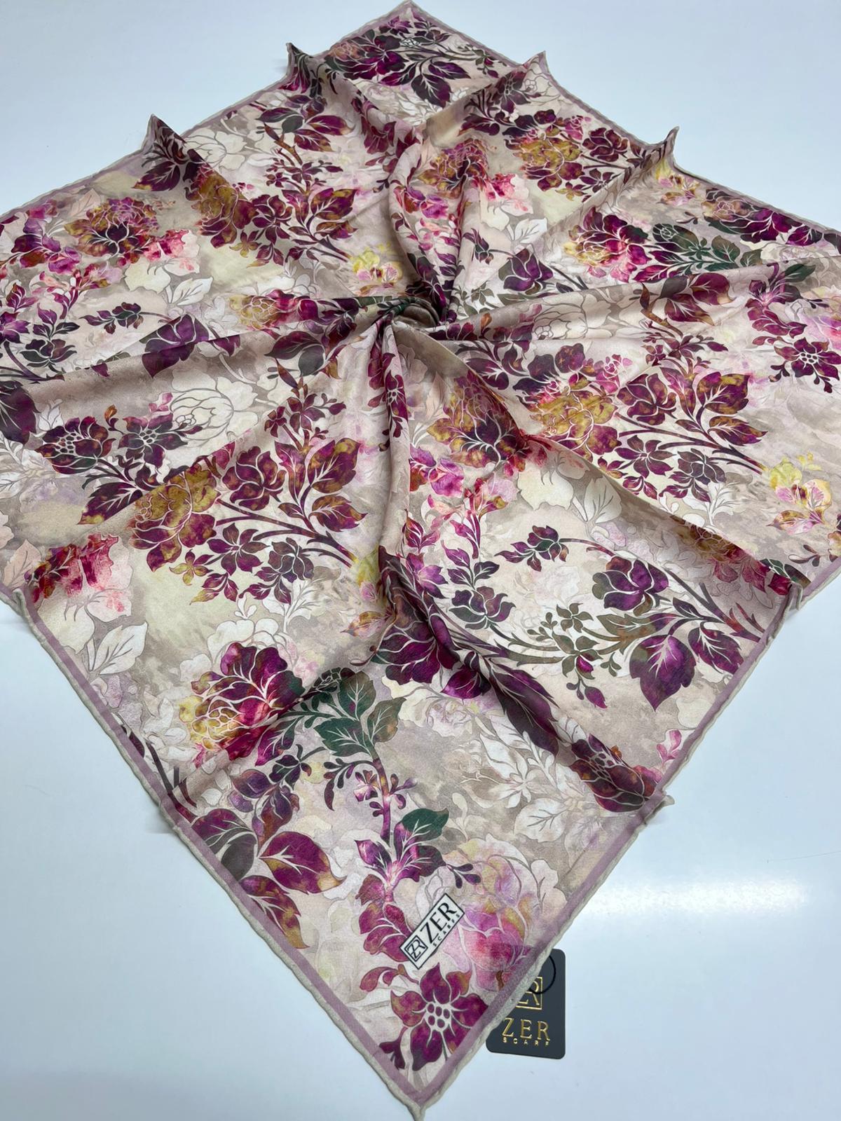 BLOOMY DESEN EŞARP LİLA