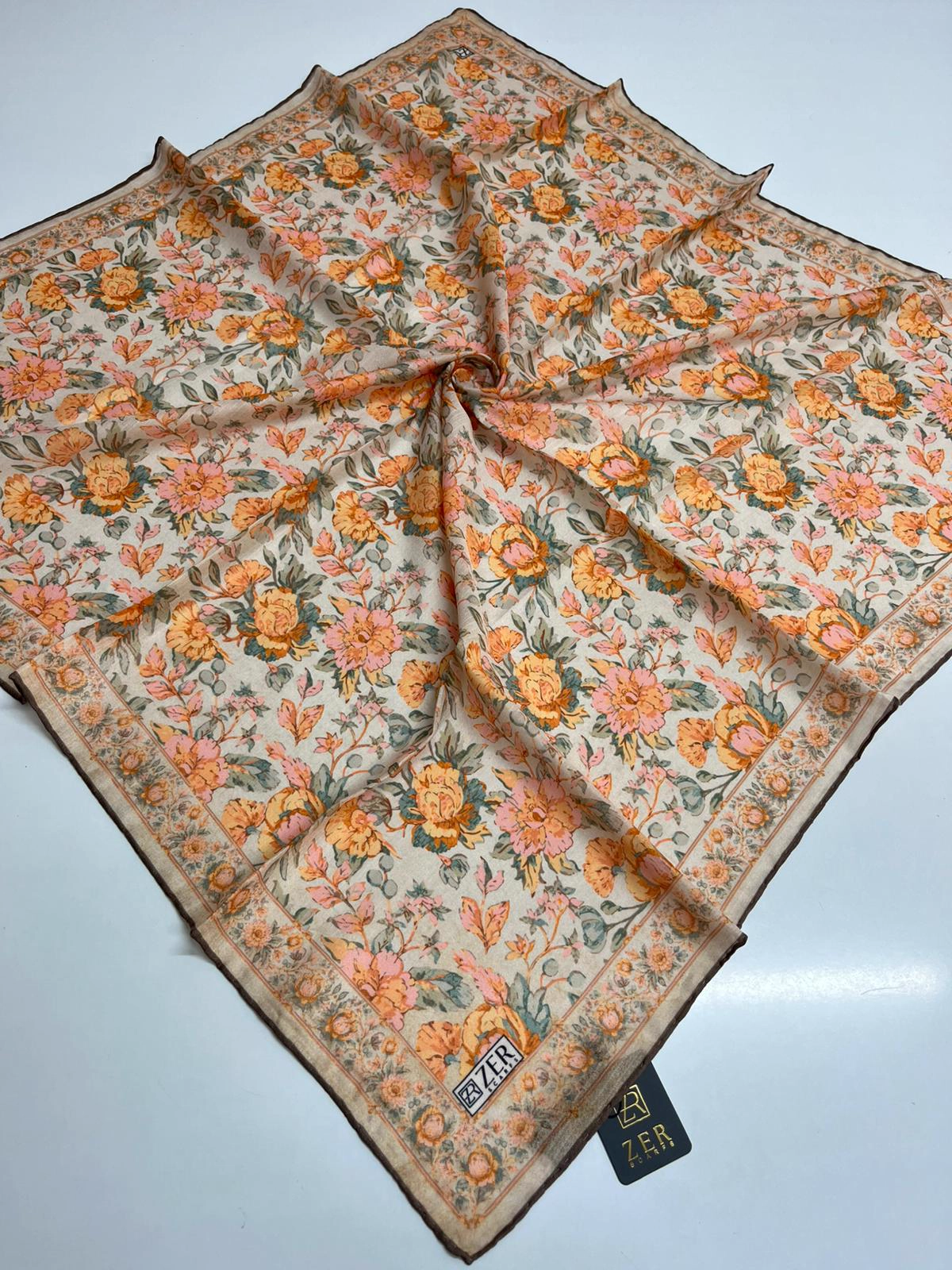 ETHNIC BLOOM DESEN EŞARP KAVUNİÇİ