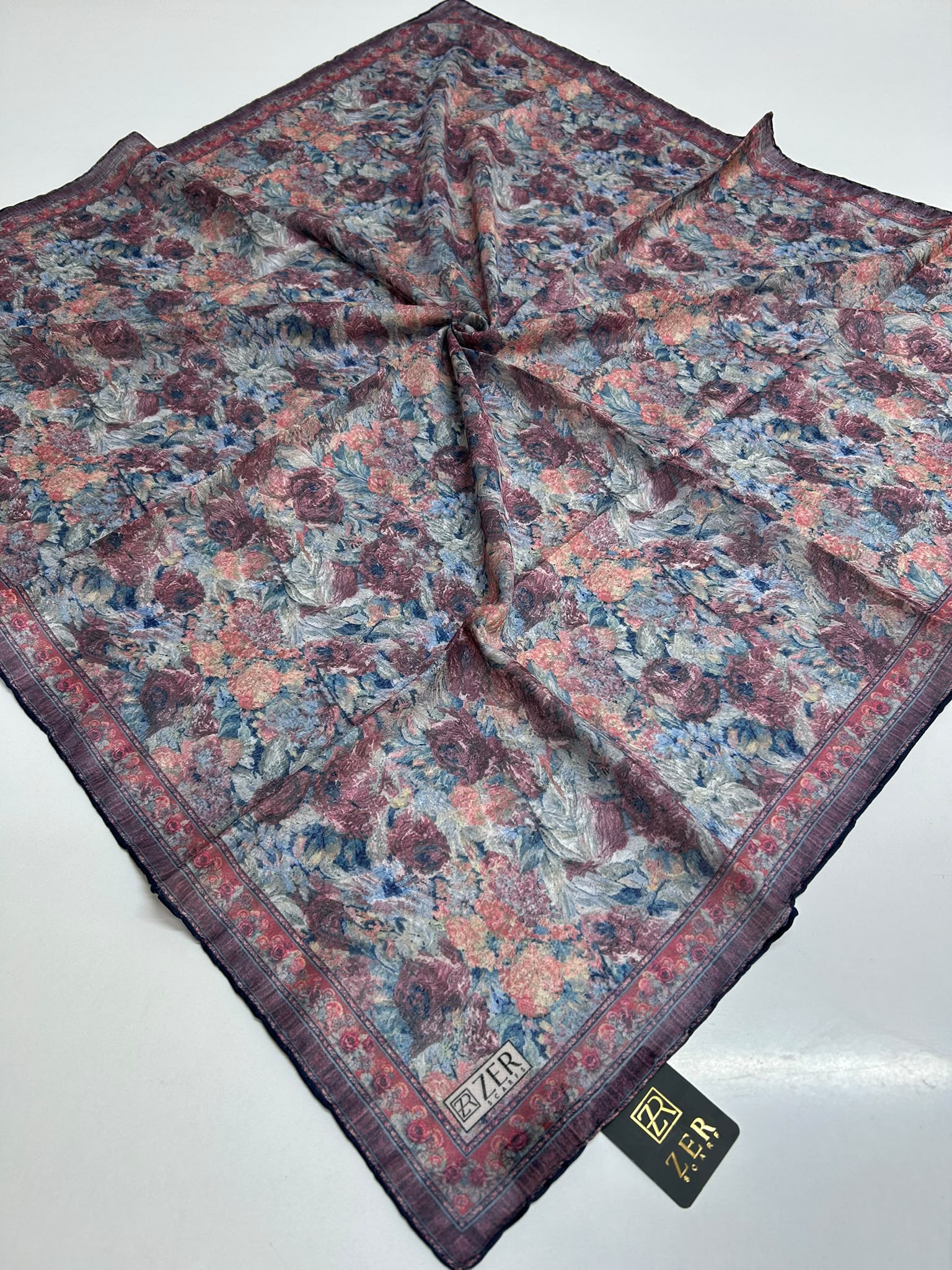 VINTAGE ROSE DESEN EŞARP MÜRÜDÜM
